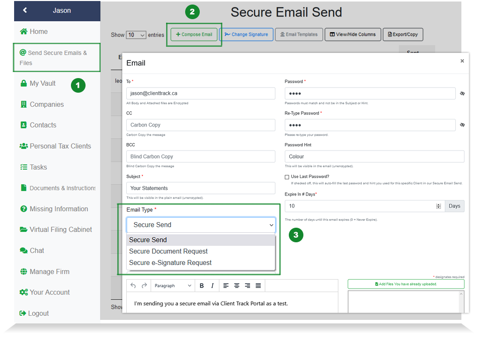 Send Secure Email